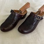 Nurture by Lamaze Dark‎ Brown Tooled Leather Band Clogs Miles Size 9 Photo 3