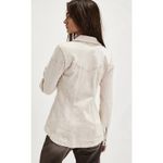 Free People  Women’s Denim Light Pink Wash Snap Front Shaped Western Jacket Sz S Photo 4