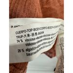 ZARA  Top Women XS NWT Orange Pink Sheer Boho Babydoll Tie Slit Side Cotton Photo 5