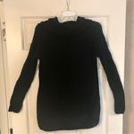 New Directions Black Wrap Look Cowl Neck Sweater, Size Small Photo 2
