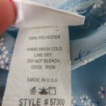 Y2k 2000s Vintage Weather Vane Light Blue Floral Spaghetti Strap Dress Small Photo 5