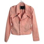 Sanctuary Motto Coral Pink Denim Jacket Size L Photo 0