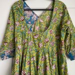 Shobitam 6M Flare Lime Green & Ferozi Angrakha Anarkali Dress Multiple Size XL Photo 9