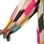 Vilagallo Velma Top Rainbow Brushstroke Gold Metallic Blouse NWTS size 44 US 12 Tan Photo 3