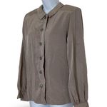 Vintage C.E.O. Button Down Blouse Tan Size 10 Photo 1