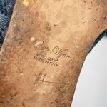 Kevyn Wynn Blue Beaded Slip On Mule Flats Womens 11 Embroidered Boho Summer Flat Photo 4