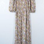 Elloh New Pink & Yellow Floral Reversible Maxi Dress Size Small Photo 1