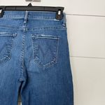 Mother Women’s 25 Insider Crop Step Fray Wish Upon a Star Jeans Blue Photo 3