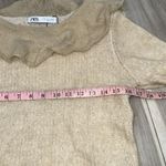 ZARA alpaca wool blend ruffle sleeve lightweight knit sweater size medium Photo 7