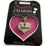 Cherish Charms REBECCA Name Bracelet Charm NEW NWT Silver Tone Silvertone Photo 0