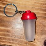 Vintage Tupperware Mini Key Chain Quick Shake
Cup Tumbler Lid Pill Container Red Photo 1
