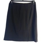 Midnight Velvet Black Back Zip Aline Knee Length Basic Staple Skirt Size 10 Photo 0