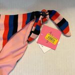 Kate Spade Bikini Bottoms Multicolored Stripes Side Tie Bow REVERSIBLE Sz S NWT Photo 1