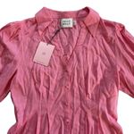 Hello Molly NWT  size XL STYLE ME YOUR WAY SHIRT DRESS PINK Linen blend balloon Photo 7