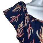 Gypsies & Moondust Navy On/Off Shoulder Rainbow Cactus Print Dress NWOT Medium Photo 4