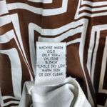 Talbots 6 Y2K Sleeveless Jumper Dress Brown White Geo Sheath Photo 4