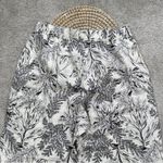 Tahari  Women’s 100% Linen Wide Leg Pants Pull On High Rise Crop Printed XL Photo 5