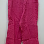J JILL 100% LINEN CROPPED WIDE LEG TROUSER BEACH‎ PANT SIZE LARGE NWT Pink Photo 0