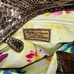 Fatte A Mano By Carlos Falchi Metallic Copper Leather Snake Skin Shoulder Bag Brown Photo 8