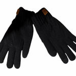 Black Thick Plush Fleece Lined Double Layer Gloves Photo 0