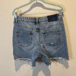 ZARA Women's Blue Denim Shorts Photo 4