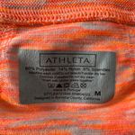 Athleta  Fastest Track Half-Zip Long Sleeve Top Heathered Orange Pullover Medium Photo 4