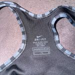 Nike Women's Black and Gray Striped Sports Bra Photo 3