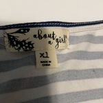 About A Girl navy and white striped jersey dress Sleeveless Size XL Casual Comfy Photo 6