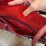Beginning Boutique red genuine leather horsebit shoulder bag Photo 5