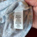 Joie  Linen Cowl Neck Blue Floral Tee. Size Large. Photo 8