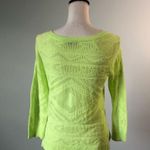American Eagle  | Neon Green Lightweight Button Cardigan Sweater Photo 7