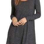 Michael Stars Jasper Poor Boy long sleeve gray rib knit sweater dress Photo 7