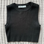 ZARA  Black Tank Crop Photo 0