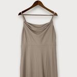 Birdy Grey  NWT Bridesmaid Maxi Dress Women’s Size XXL Taupe Cowl Neck‎ Crepe Photo 5