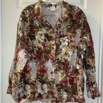 Silhouettes  Multicolor Floral Button Front Jacket 1X Photo 0