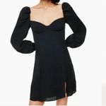 Wilfred Aritzia Novella Black Long Sleeve Mini Dress Size 0 Photo 3