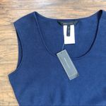 BCBGMAXAZRIA  • Jaleigh fringe crop top sweater knit tank Dark Ink navy blue Photo 3