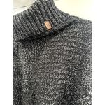 Roots  One Size Dark Grey Turtle Neck Knit Poncho Photo 1