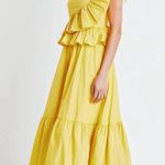 Tanya Taylor NWT Yellow Delphine Ruffle Detail Midi Dress sz 8 Photo 6