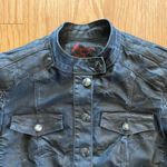 Aventures des Toiles Distressed Blue Denim Jacket Womens 38 Medium Photo 3