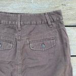 J.Crew Chocolate Brown  Chino Mini Skirt Cotton Denim Skirt Photo 3