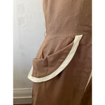 Vintage neusteters Denver 1950s brow & cream waitress flight sheath dress Small Brown Size M Photo 3