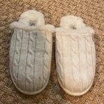 UGG Cream White Knit Slippers Photo 0