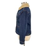 Eddie Bauer Classic Faux Fur Collar Denim Jean Jacket Photo 10