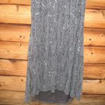 Mac Duggal  5124 Womens Dark Gray Beaded Long Sleeve Evening Gown Photo 7