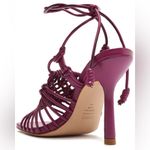 Schutz NEW  Adin Leather Lace Up Heel Sandals‎ Size 8B Photo 6