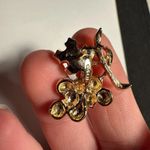 Signed Avon Grape Fruit Gold Tone Brooch Tack Pin Rhinestone NWOT Photo 4