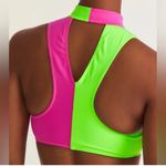 Love Shack Fancy NEW  x Hurley Solid Blocked High Neck Bikini Top M Photo 2