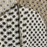 Laura Scott  Blouse Lightweight Boho Tan/White Floral-Large Photo 3