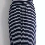 Wrap Striped Tie Midi Dress Blue Photo 3